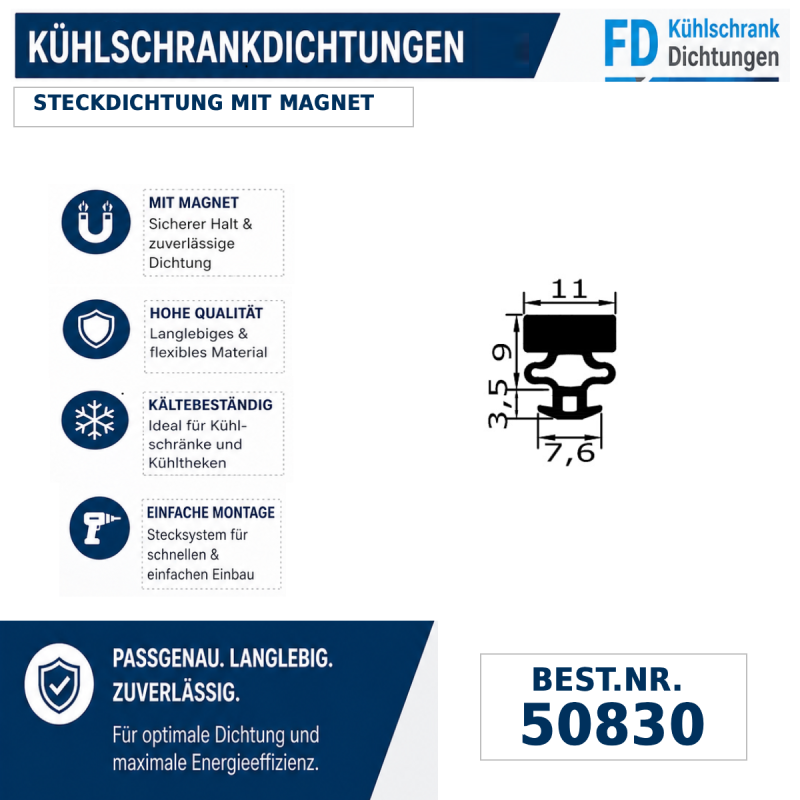 Steckdichtung mit Magnet