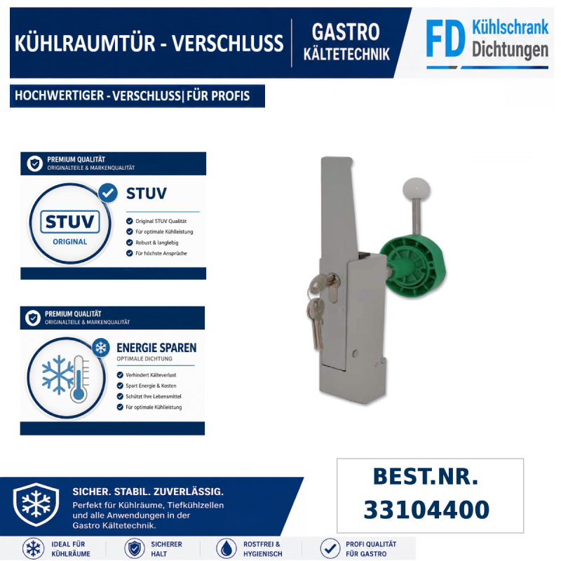 Verschluss für Kühl- und Tiefkühlräume