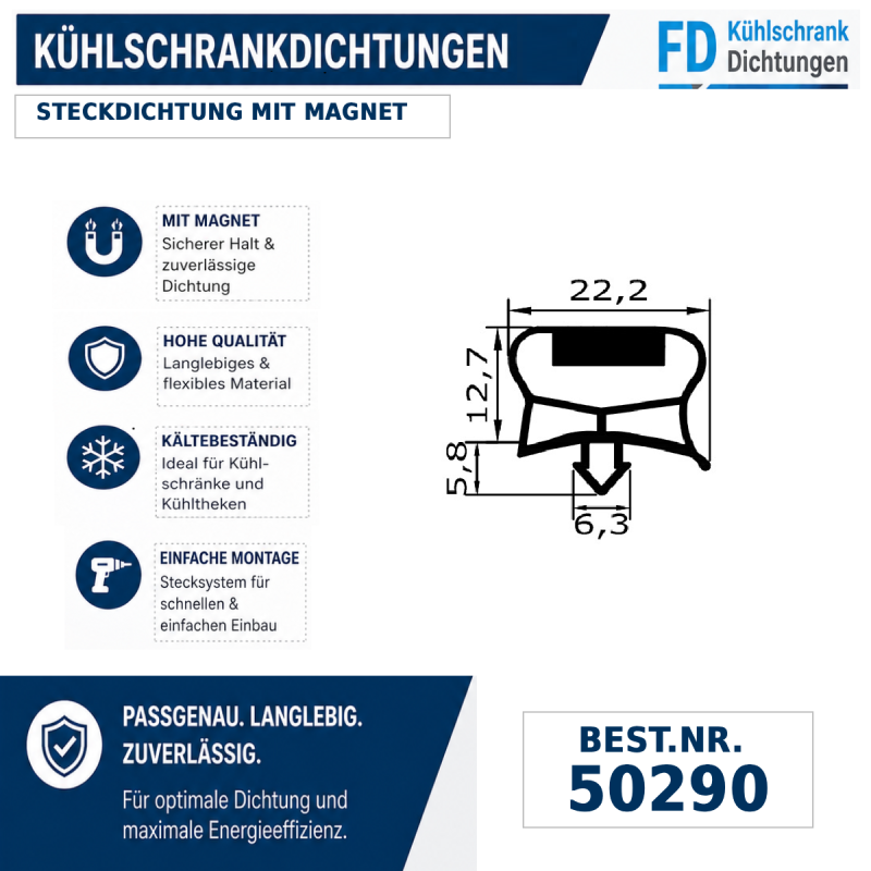 Steckdichtung mit Magnet