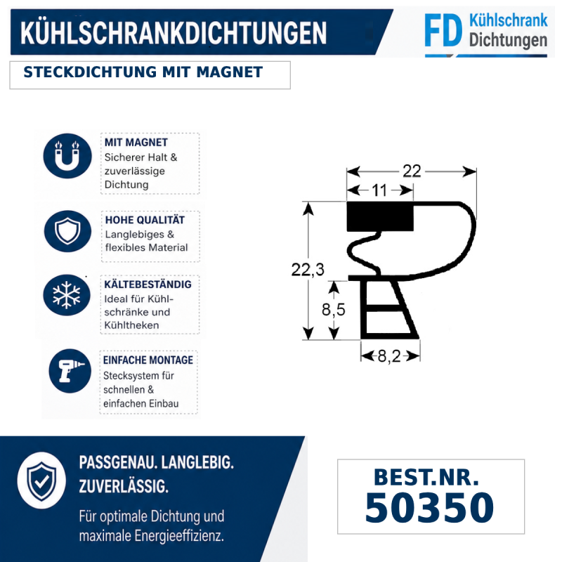 Steckdichtung mit Magnet