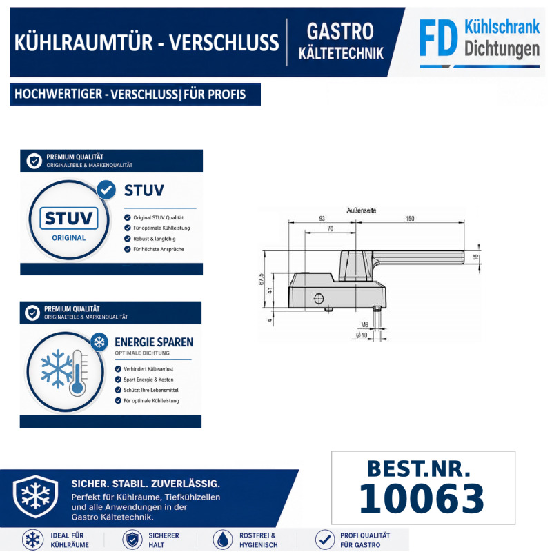 Kühlraumtürenverschluss "Kompakt"