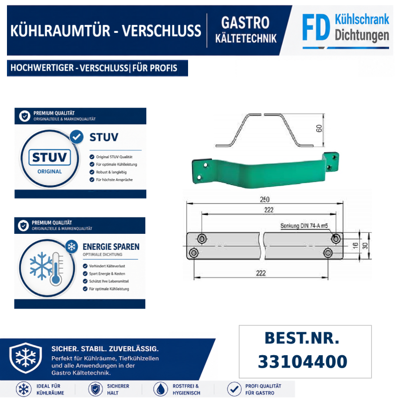 Verschluss für Kühl- und Tiefkühlräume
