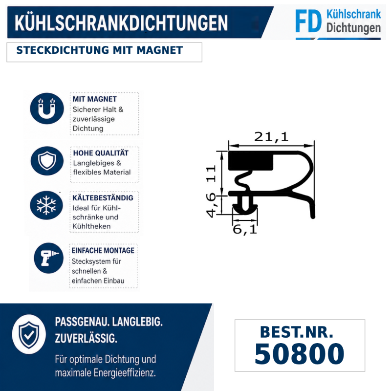 Steckdichtung mit Magnet