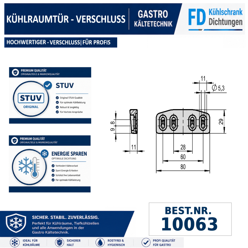 Kühlraumtürenverschluss "Kompakt"