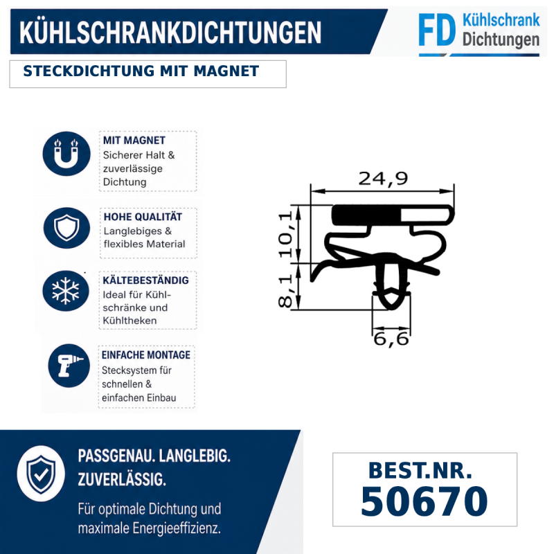 Steckdichtung mit Magnet