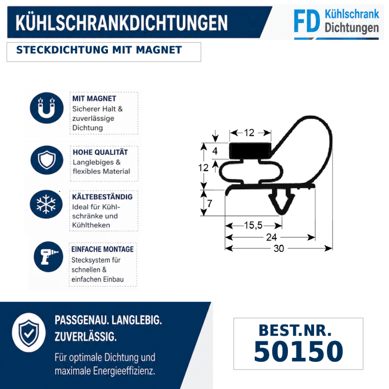 Steckdichtung mit Magnet