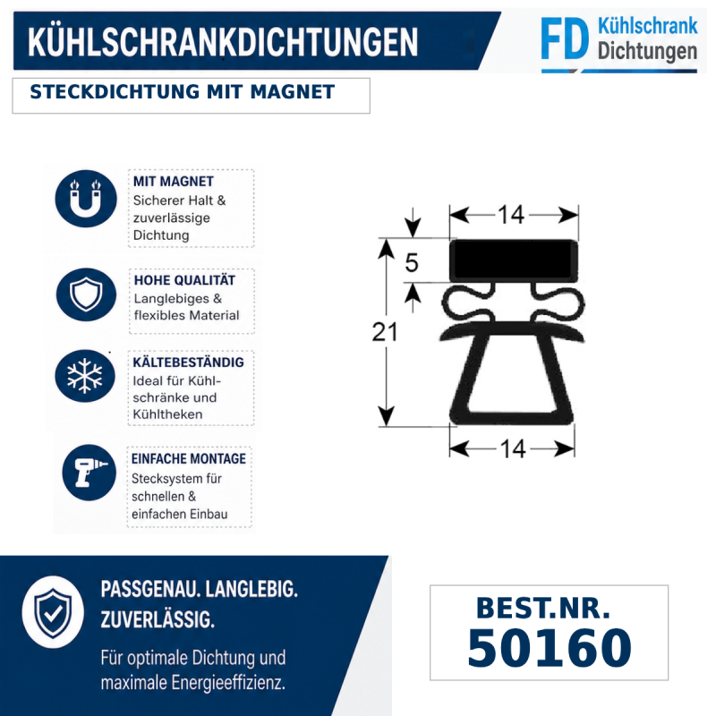 Steckdichtung mit Magnet