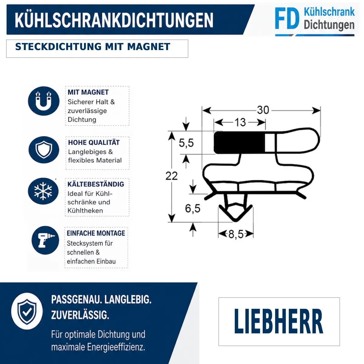 Liebherr BGPv 6520 Index 40/001 Serie Türdichtung 164,0 x 62,0 cm