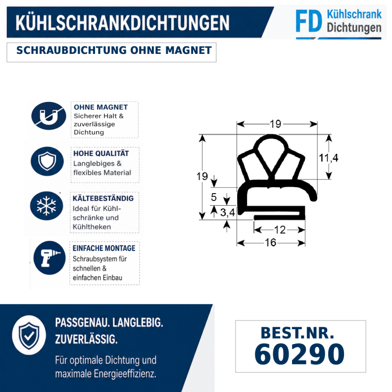 Schraubdichtung ohne Magnet