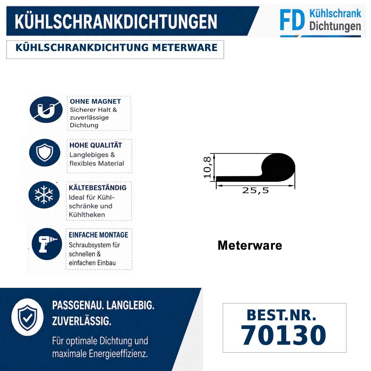 Moosgummidichtung Meterware