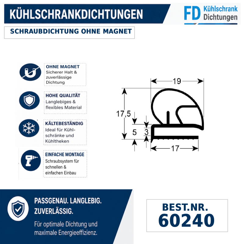Schraubdichtung ohne Magnet