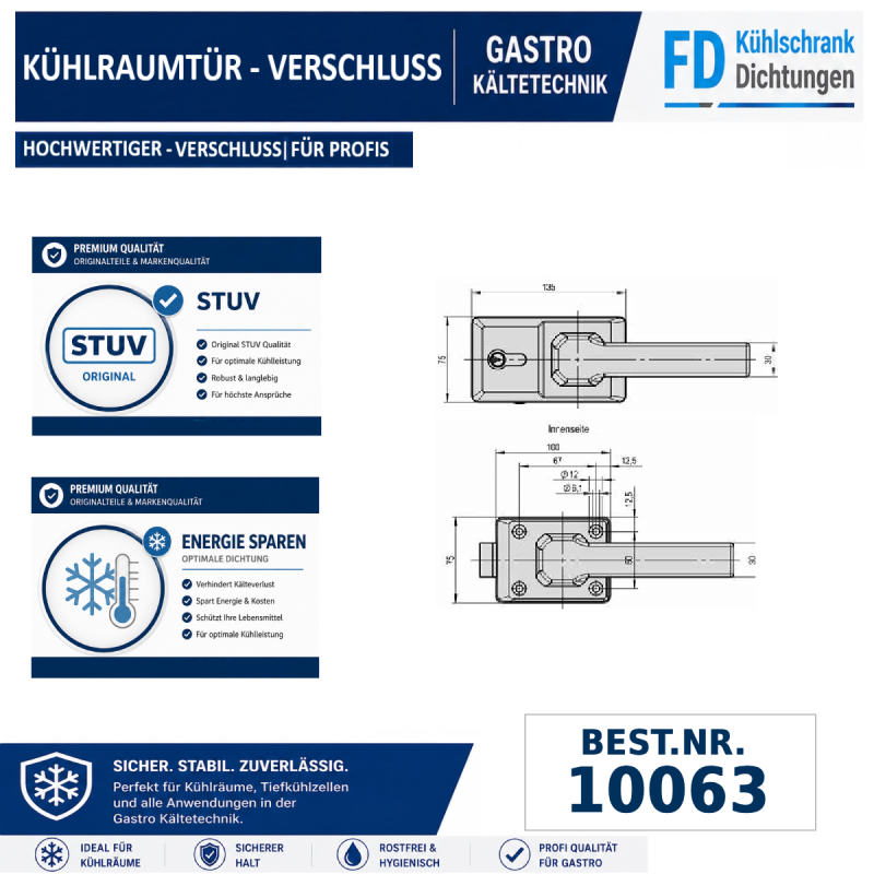 Kühlraumtürenverschluss "Kompakt"