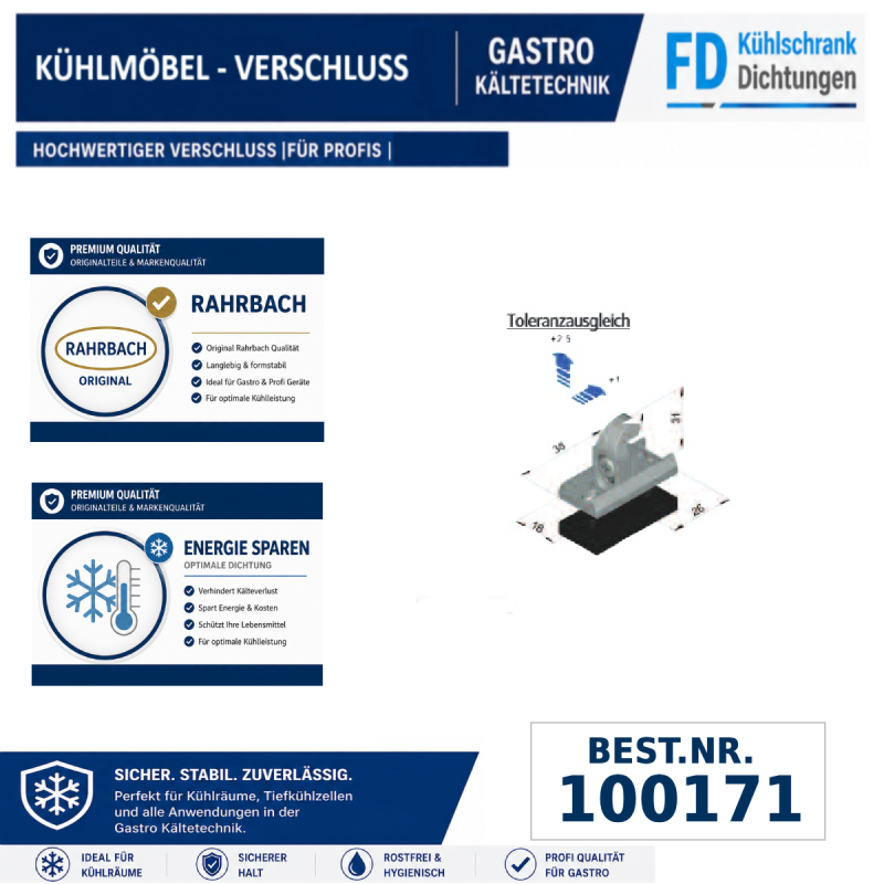 Kantenverschluss 6188 ERGO ohne Griff