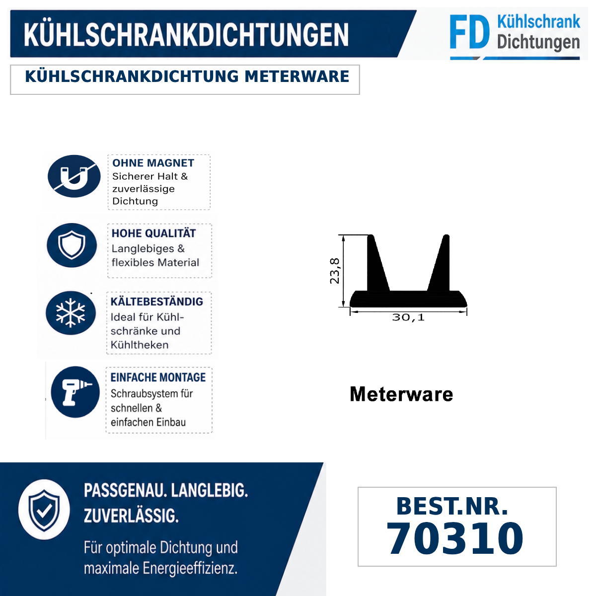 Moosgummidichtung Meterware