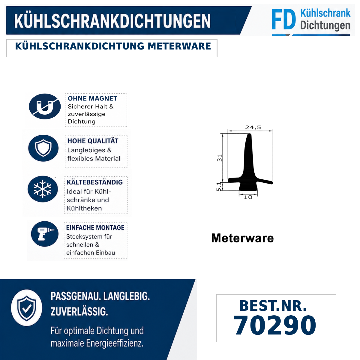 Moosgummidichtung Meterware