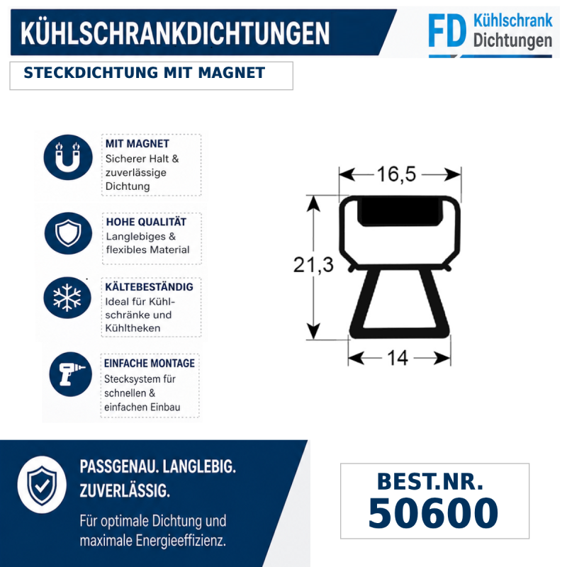 Steckdichtung mit Magnet