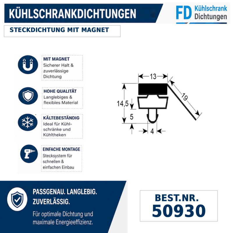 Steckdichtung mit Magnet